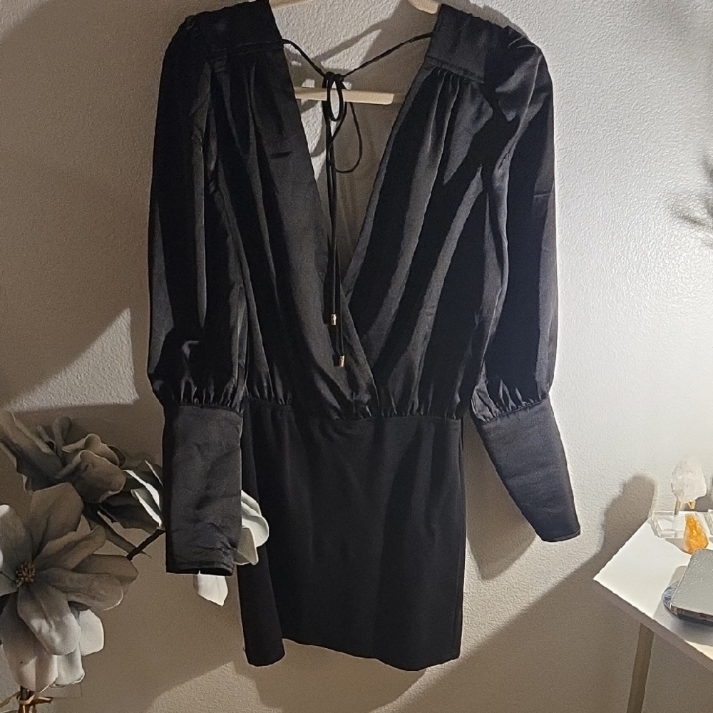 Fashion Nova Elegant Black Backless Dress